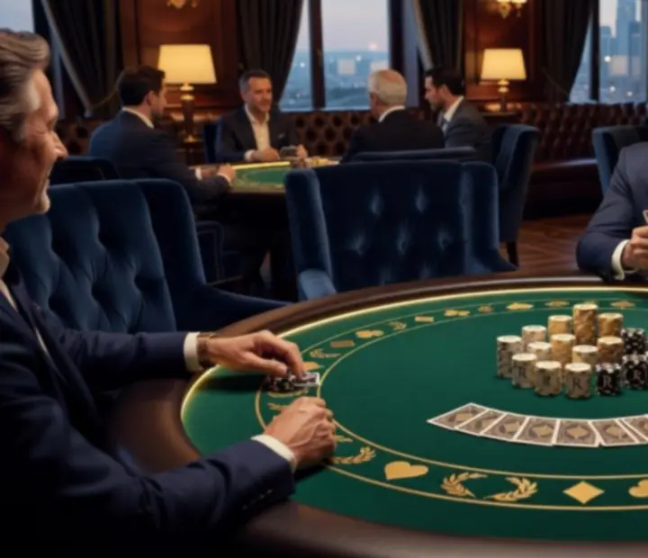 Wyrafinowany stół pokerowy klasy premium przygotowany do rekreacyjnej rozgrywki